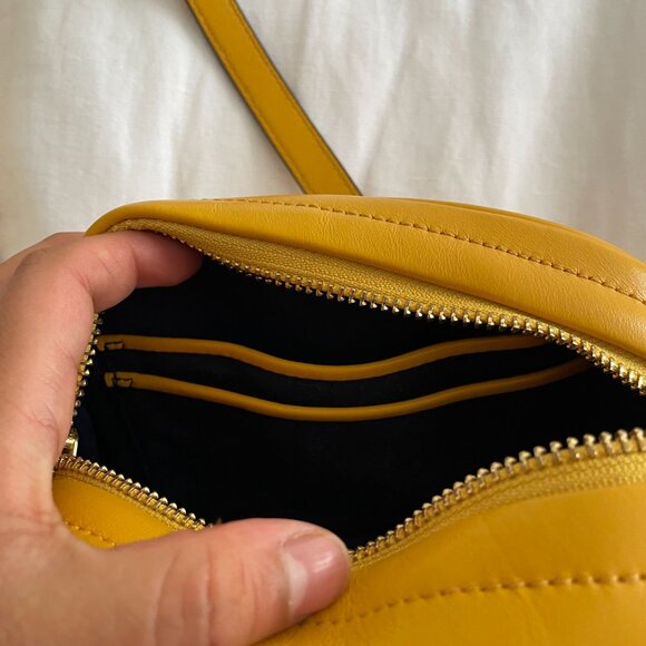Tory Burch yellow Kira Small Chevron camera Crossbody bag - Picture 10 of 10